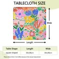 thumbnail image 2 of Pioneer Flower Floral Print Pattern Square Fitted Tablecloth with Elastic Edge,Square Table Cover,Washable Elastic Table Cover for Home Kitchen Party Decor 34"x34", 2 of 6