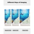 thumbnail image 4 of Shark Swag Valances for Windows, Blue Ocean Underwater Animal Coral Tropical Fish Rod Pocket Sheer Valances for Small Windows, Swag Toppers Light Filtering for Kitchen Living Room 2 Panels 36''x36'', 4 of 6