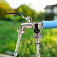 thumbnail image 5 of Outdoor Brass Garden Faucet with 1 Inlet 2 Outlets, Dual Hose Bib Spigot for Yard, Patio, Balcony, Frost Proof Leak Resistant, 5 of 6