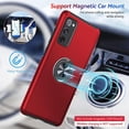 thumbnail image 5 of Daxi for Galaxy S20 FE, [Heat Dissipation] [Anti-Drop Stand] 360° Metal Ring -Red, 5 of 13