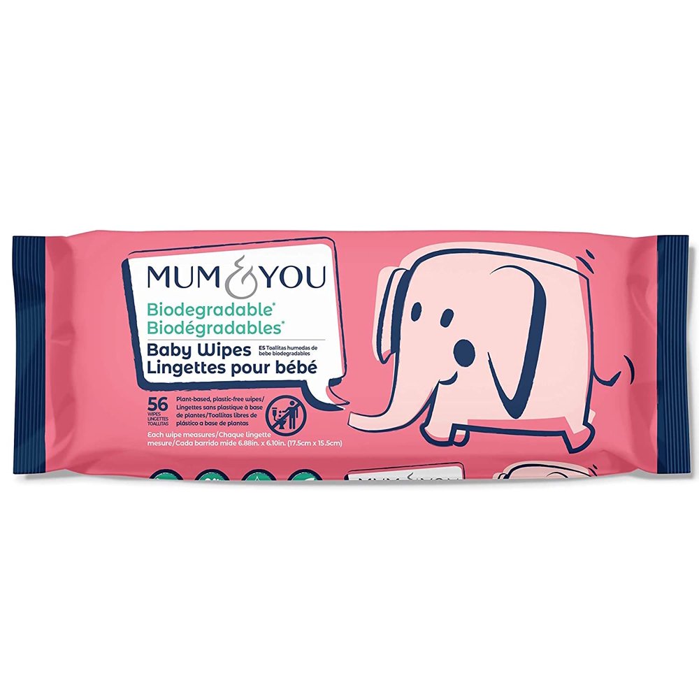 Mum and You New 100 Biodegradable Baby Wipes, 56 ct (Pack