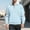 #242-Light Blue, variant on Handshe Men's Long Sleeve Hooded Button-Up Jacket, Casual Stylish Solid Jacquard Coat for Outdoor Streetwear