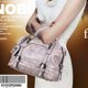 thumbnail image 2 of Bolso de hombro de piel sintética lavada para mujer bandolera Retro Likrtyny de gran capacidad para oficina bolso de trabajo para mujer bolso de viaje con múltiples bolsillos, 2 of 6