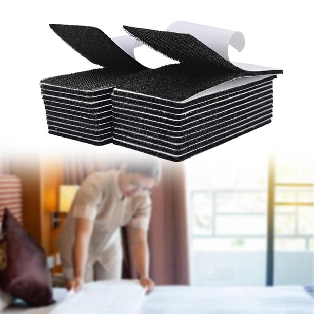 Tira de sujeción de cinta de gancho y bucle Cinta entrelazada extraíble Versátil para edredones Uso en interiores y exteriores Alfombras artesanales 4cmx6cm