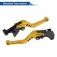 thumbnail image 7 of Unique Bargains Short Brake Clutch Levers for SUZUKI GSR750/GSX-S750 2011-2021 6 Position Adjustable Motorcycle Handlebar Brake Lever Aluminum Alloy Gold Tone 1 Pair, 7 of 7