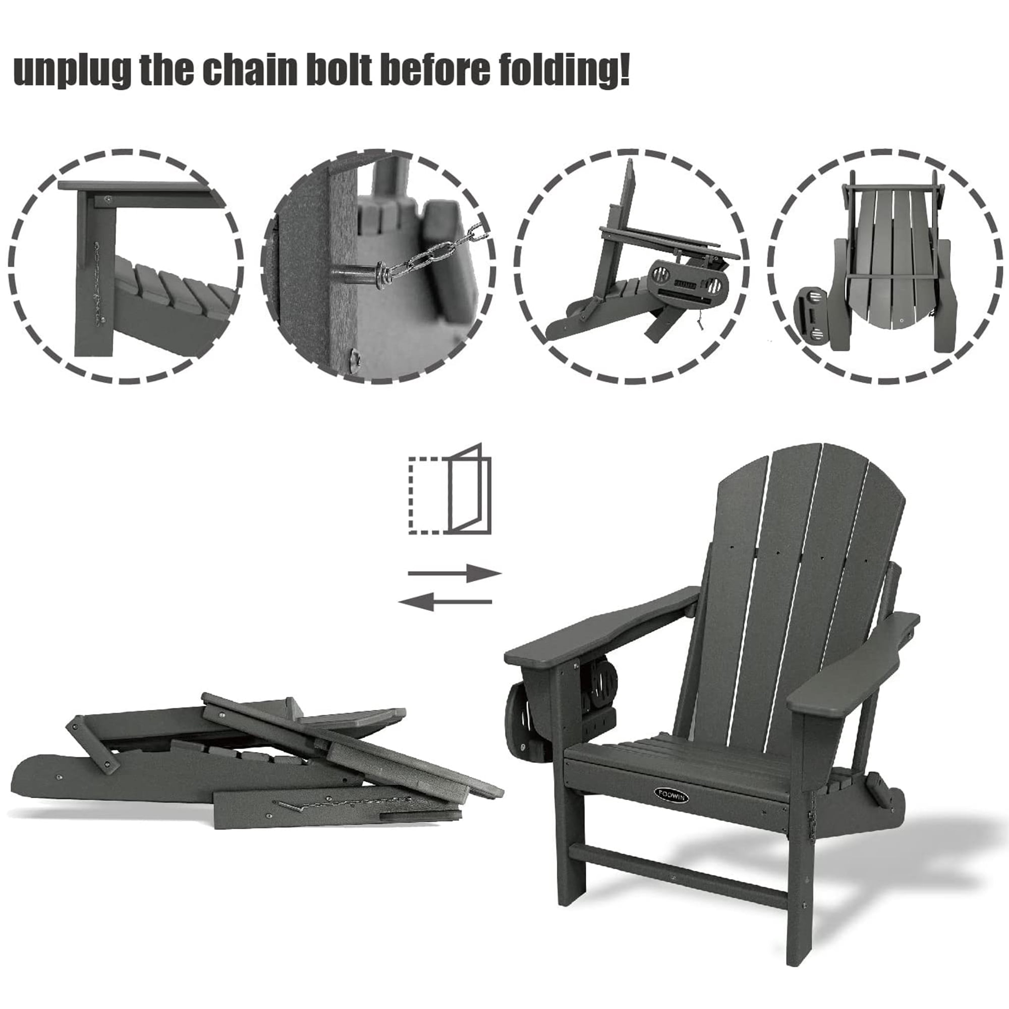 Folding Plastic Adirondack Chair Plastic Adirondack Chairs Weather Resistant Patio Chairs with Cup Holder