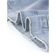 thumbnail image 6 of MODA NOVA Juniors Classic Casual Puff Sleeve Button Down Cropp Denim Jacket, 6 of 6