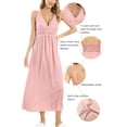 thumbnail image 3 of Camisón ALCEA ROSEA de satén de seda con encaje para mujer rosa XXL, 3 of 5