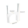 thumbnail image 2 of Cable Clips with Steel Nail, 12Pack 40mm/1.57" Plastic Cable Wire Clips, White, 2 of 6