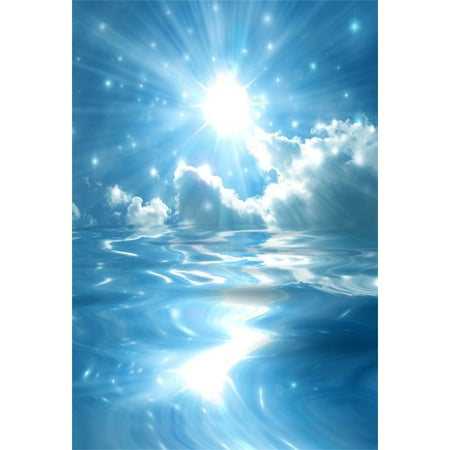 Image of GreenDecor 5x7ft Glitter Star Sky Photography Background Sparkling Sunbeam Backdrop Blur Lake Pure Paradise Heaven Kid Baby Infant Adult Artistic Portrait Photoshoot Studio Props Video Drape