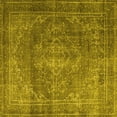 thumbnail image 1 of Ahgly Company Indoor Square Persian Yellow Traditional Area Rugs, 5' Square, 1 of 4