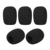 Mini Microphone Windscreens Mic Foam Covers for Lavalier Headset Microphone Black, Pack of 5pcs