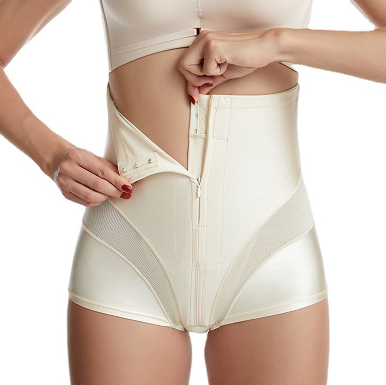 Leesechin Underwear for Women Clearance Short Zipper Buckle Thin Abdomen  Plastic Body Post - Lift Hip Thin Legs Pants Hip High Waist Belly Panties