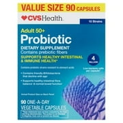 CVS Adult 50+ Probiotic Vegetable Capsules 4 Billion, 90 Ct exp 2/23