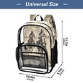 thumbnail image 4 of PVC Transparent Backpacks Clear Backpack for Travel and Outings Vintage Cowboy Illustration, 4 of 7