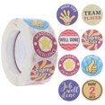 thumbnail image 2 of MasteelfCA 1 Roll Cartoon Reward Stickers Children School Reward Stickers Teacher Encouraging Sticker, 2 of 7