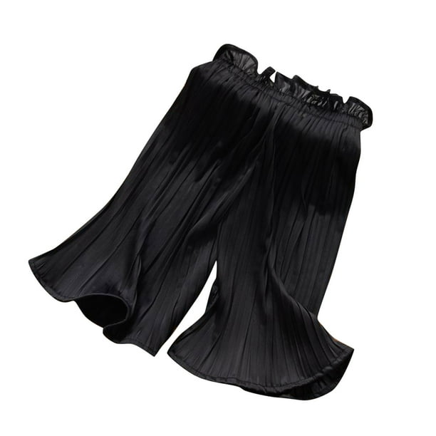 Odeerbi 4-14 Años Niñas Verano Ruffle Pantalones de Pierna Ancha Entrenamiento Pantalones Deportivos Pantalones Casuales de Encaje de Primavera