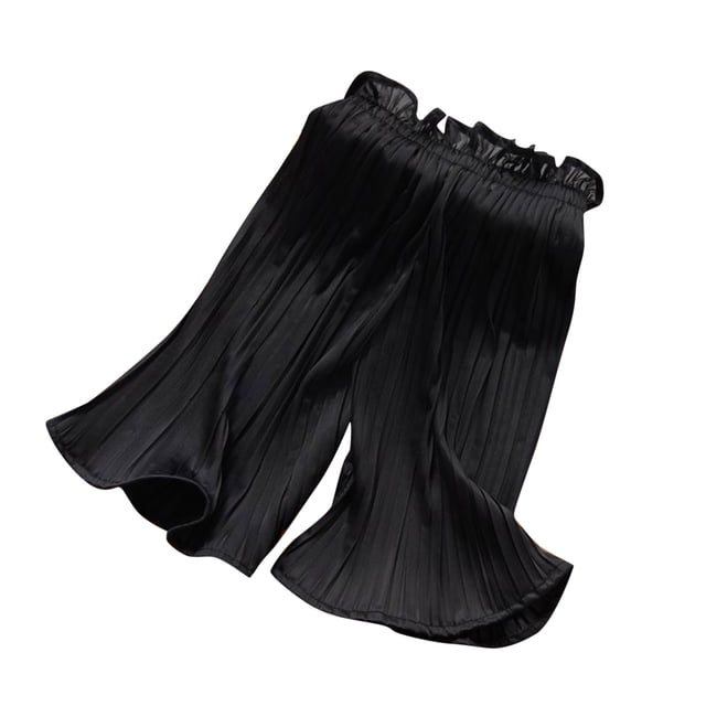 Odeerbi 4-14 Años Niñas Verano Ruffle Pantalones de Pierna Ancha Entrenamiento Pantalones Deportivos Pantalones Casuales de Encaje de Primavera
