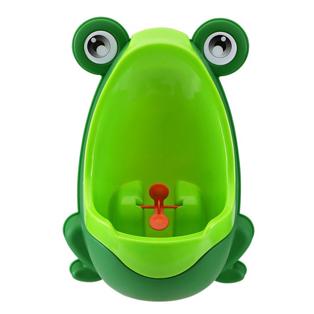 Urinario Para Niños Frog Baby Boys Orinal de pie Orinal de entrenamiento para inodoro montado en la pared (Verde)