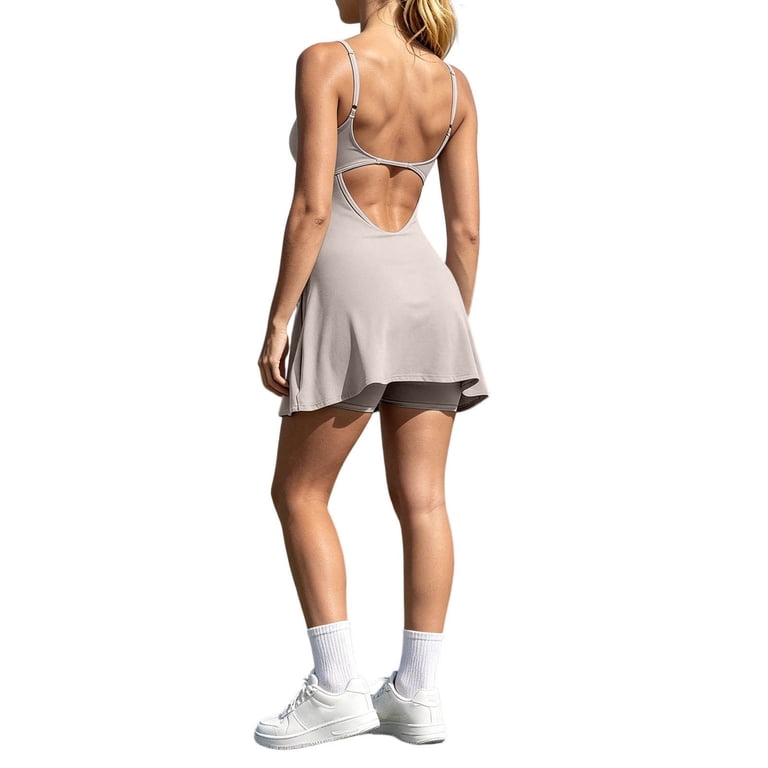 mesh athletic dress Plus Size - TRU Performance Core Mesh Ruffle 2fer Active Dress