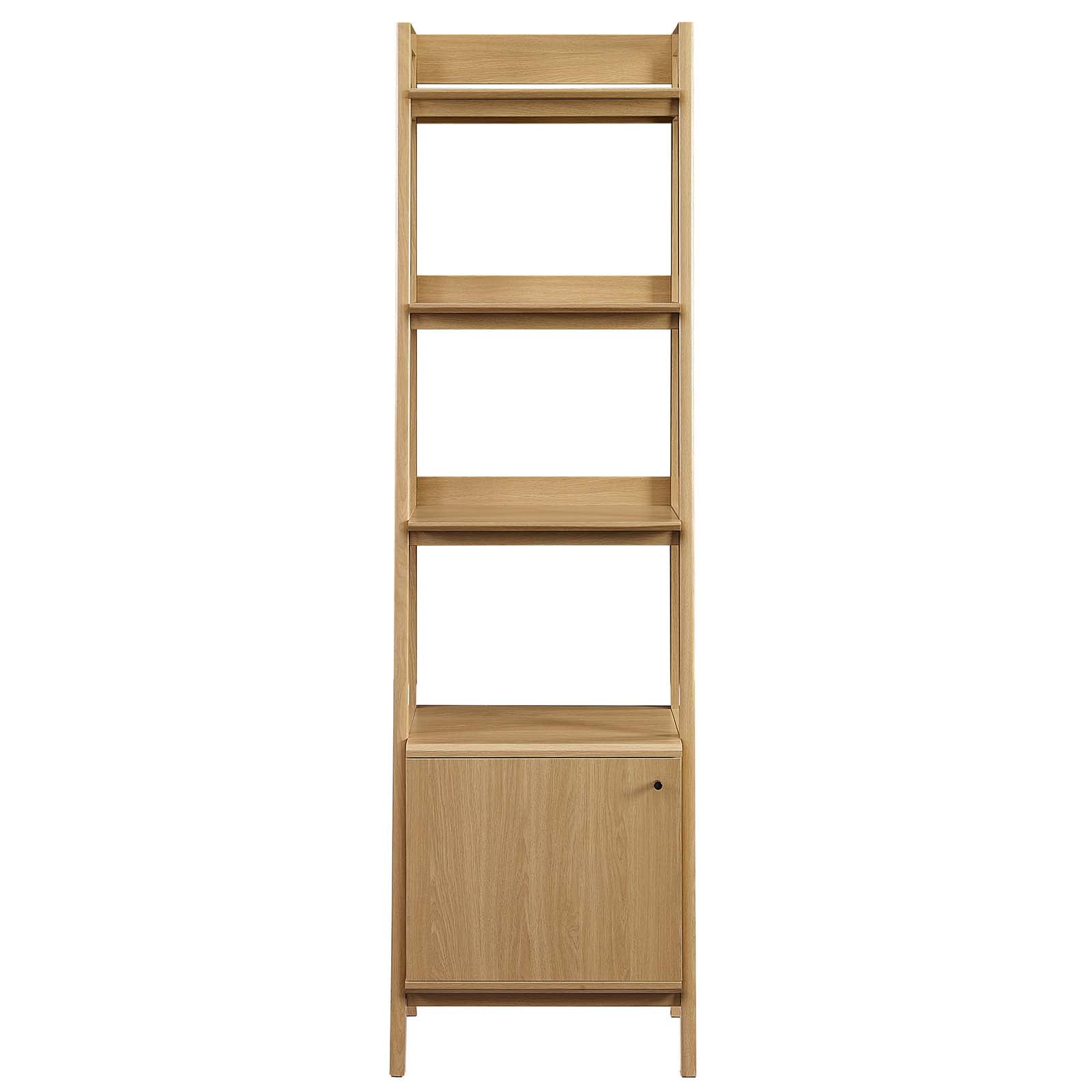 Modway Bixby 20.5" Particleboard and MDF Wood Bookshelf in Oak