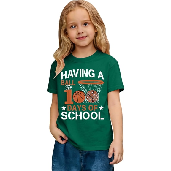 Shadoumai 100 Days of School Shirt Kids Toddler 100th Day of School Shirt Boys Girls Celebration Student Happy Gifts Tops