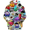 thumbnail image 2 of Mens Hip Hop Hoodie Street Novelty Hoodies 3d Printed Pullover Casual Sweatshirts S, 2 of 2