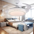 thumbnail image 6 of EAYSG 42 Inch Ceiling Fan with Lights Invisible Ceiling Fan Chandelier 3 Color 3 Speeds 4 Retractable ABS Blades for Bedroom Living Room Dining Room Decoration, 6 of 7