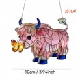 thumbnail image 2 of zhangmingg 2D Acrylic Window Hanging Pendant Cattle Design Decorative Ornament for Home Interior, 2 of 6