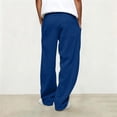 thumbnail image 6 of RJMDKXZ Mens Sweatpants Fleece Baggy Wide Leg Lounge Workout Pant Casual Elastic Waist Drawstring Opne Bottom Sweatpants for Men with 3 Pockets, 6 of 7