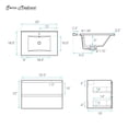 thumbnail image 5 of Liberte 30" Wall-Mounted Bathroom Vanity in White Oak with Sink Top, 5 of 10