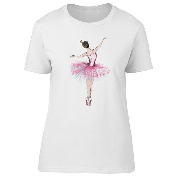 Cute Pink Dress Ballerina T-Shirt Women -Image by Shutterstock, Female XX-Large