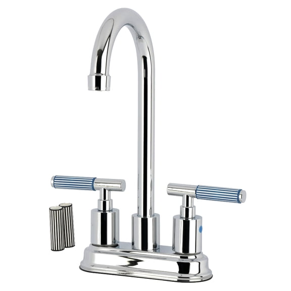 Kingston Brass KB8491KPS Verona Double-Handle 4" Centerset Bar Faucet, Polished Chrome