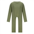 thumbnail image 4 of IROINNID Long Sleeve Cotton Shirt Cozy Long Gown V-Neck Collar Blouse Tops Shirt,Green, 4 of 7