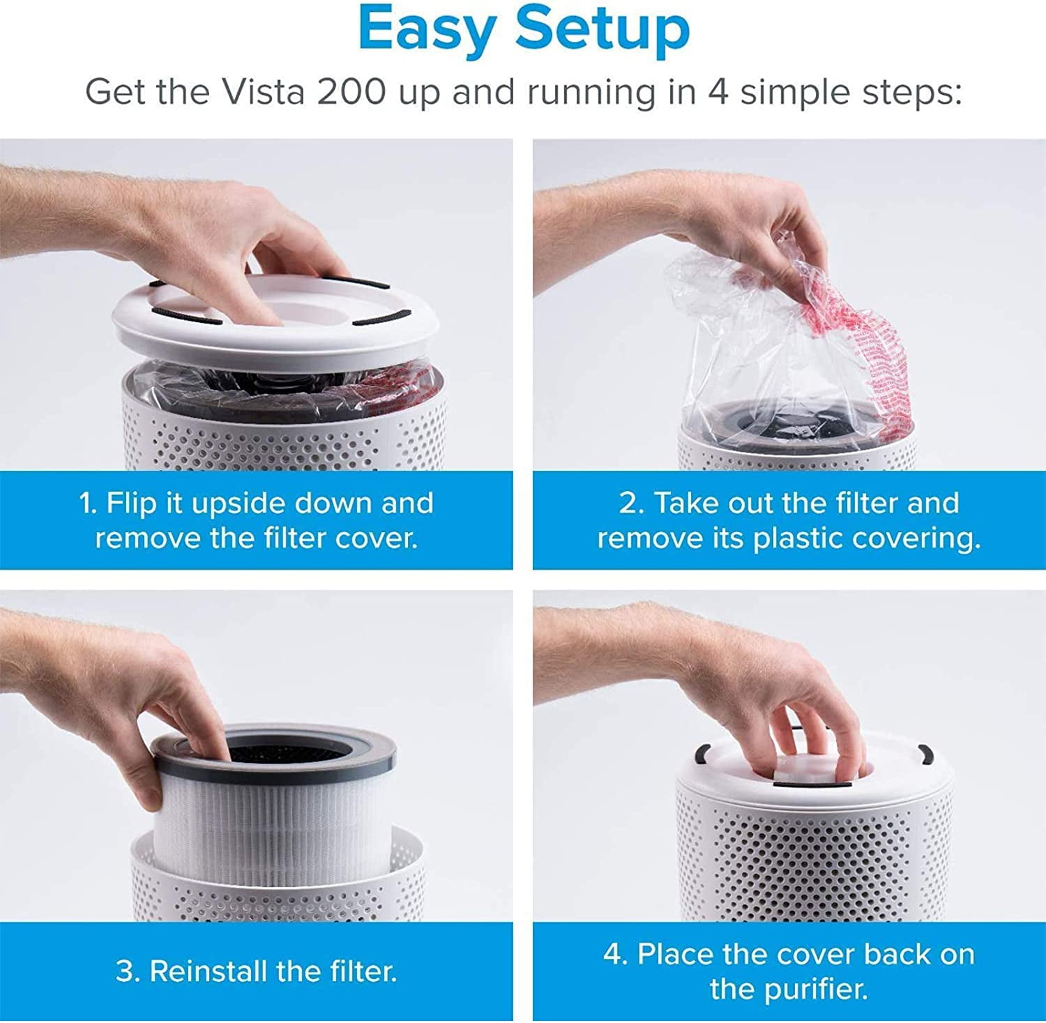 Levoit Air Purifier Replacement Filter Vista 200-RF, Genuine, 2 Pack