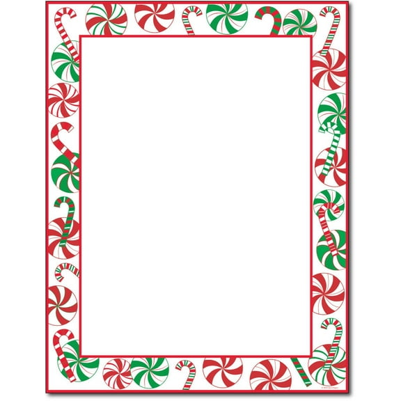 Great Papers! Peppermint Party Letterhead, 80 count