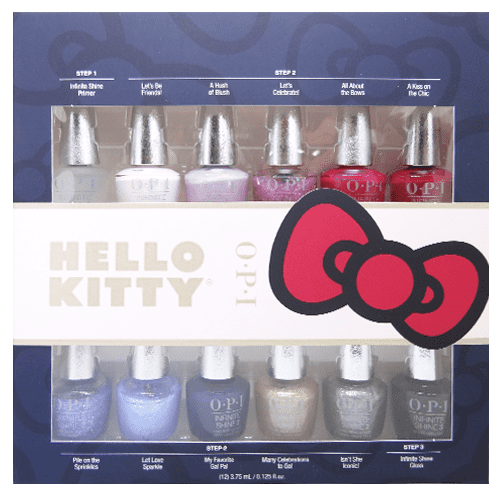  Value) OPI Infinite Shine Nail Polish, Mini Hello Kitty 2019  Collection (Set of 12),  Fl Oz 