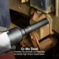 thumbnail image 4 of Sunex 224XD, 1/2 Inch Drive, 3/4 Inch Extra Long Deep, Impact Socket, Cr-Mo Alloy Steel, Radius Corner Design, Dual Size Markings, 4 of 5