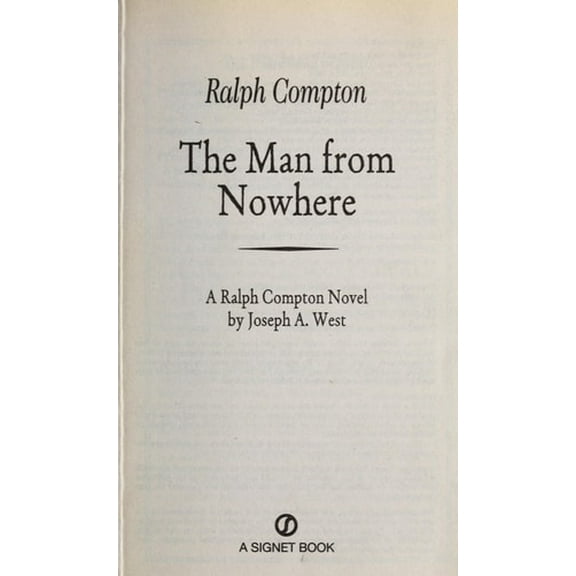 Pre-Owned The Man from Nowhere (Mass Market Paperback) 0451227417 9780451227416