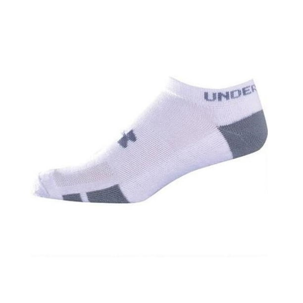 U290 Under Armour U290 Men's White Resistor III No Show Socks Size