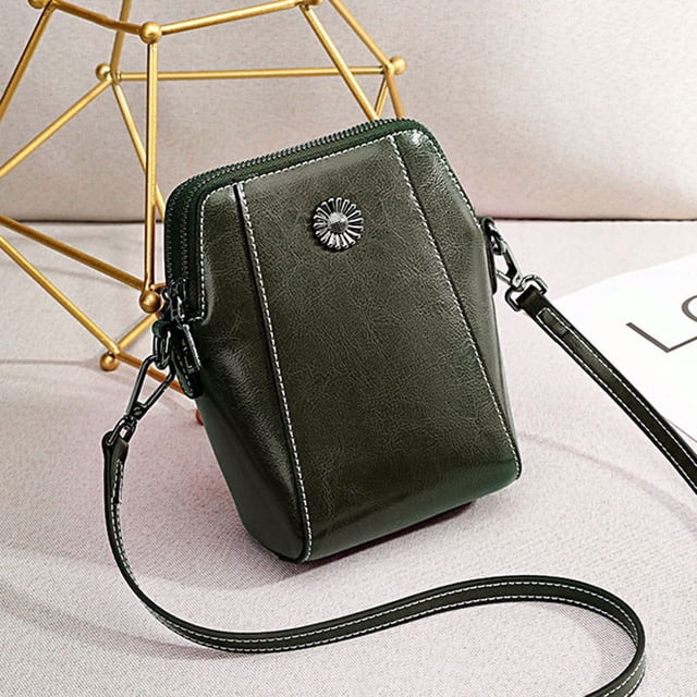 Sac à Bandoulière Rétro pour Téléphone pour Femmes avec Multiples Compartiments et Sangle Réglable