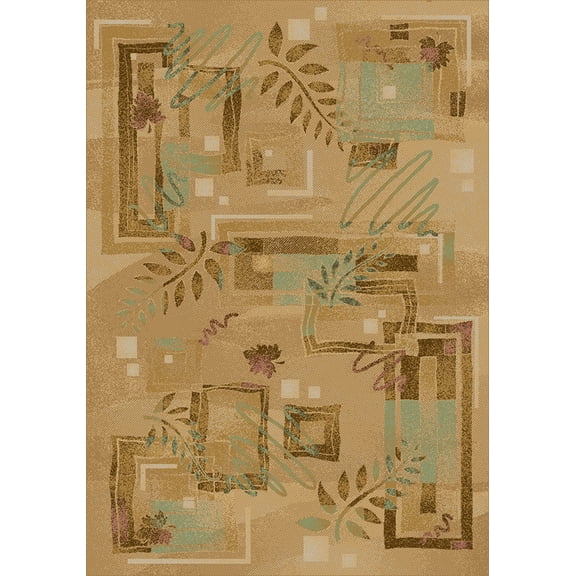 Milliken Yellow Floral Area Rug Autumn Twill Maize - Aprx 10' 9" x 13' 2"
