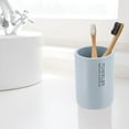 thumbnail image 6 of Modern Matte Light Blue Bathroom Tumbler, Minimalist Design Toothbrush Holder, Versatile Home Organizer, 6 of 7