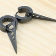 thumbnail image 3 of 1Pc Women Girls Men Triangular Round Earring Triangular round earring Titanium Steel Punk Ear Stud Buckle Ring Party Jewelry, 3 of 6