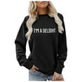 thumbnail image 2 of Sweatshirt for Women Sweat Shirts Women Long Sleeve Sweatshirt Pullover Women Black Crewneck Sweatshirt Fall Sweatshirt Women'S Clothing, 2 of 3