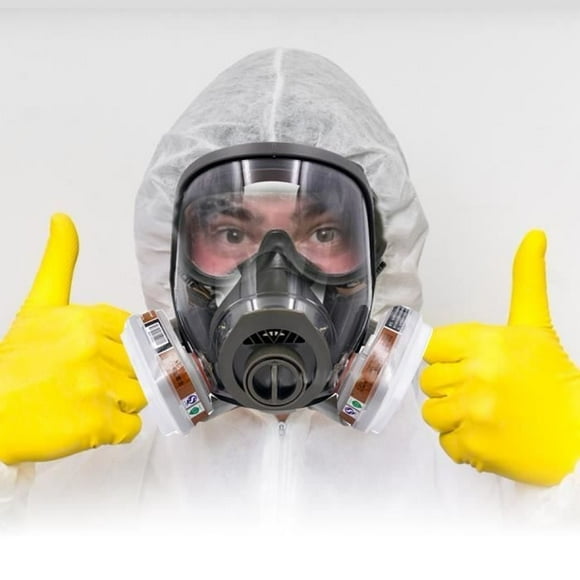 Tbest Safety Respirator Full Face Gas Respirator 6800 Anti-Dust Silica Gel Mouth-Muffle High Coverage