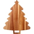 thumbnail image 2 of PYYNA-15" Wooden Christmas Tree Charcuterie Boards Acacia Wood Cutting Board with Handle Christmas Kitchen Decor Gifts Cheese Serving Tray for Dessert Appetizer Fruit Vegetable Platter Xmas Tree Plat, 2 of 3