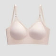 thumbnail image 2 of Swuxness Women's Push Up Wireless Bra, Womens Bras, Women Seamless Padded Bra with Back Straps Comfortable Breathable Everyday Wear Bra Pink, 36/80B, 2 of 5