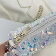 thumbnail image 4 of Purse for Women Shiny Sequin Glitter Evening Hand Bags Shoulder Bags for Women (White One Size), 4 of 8