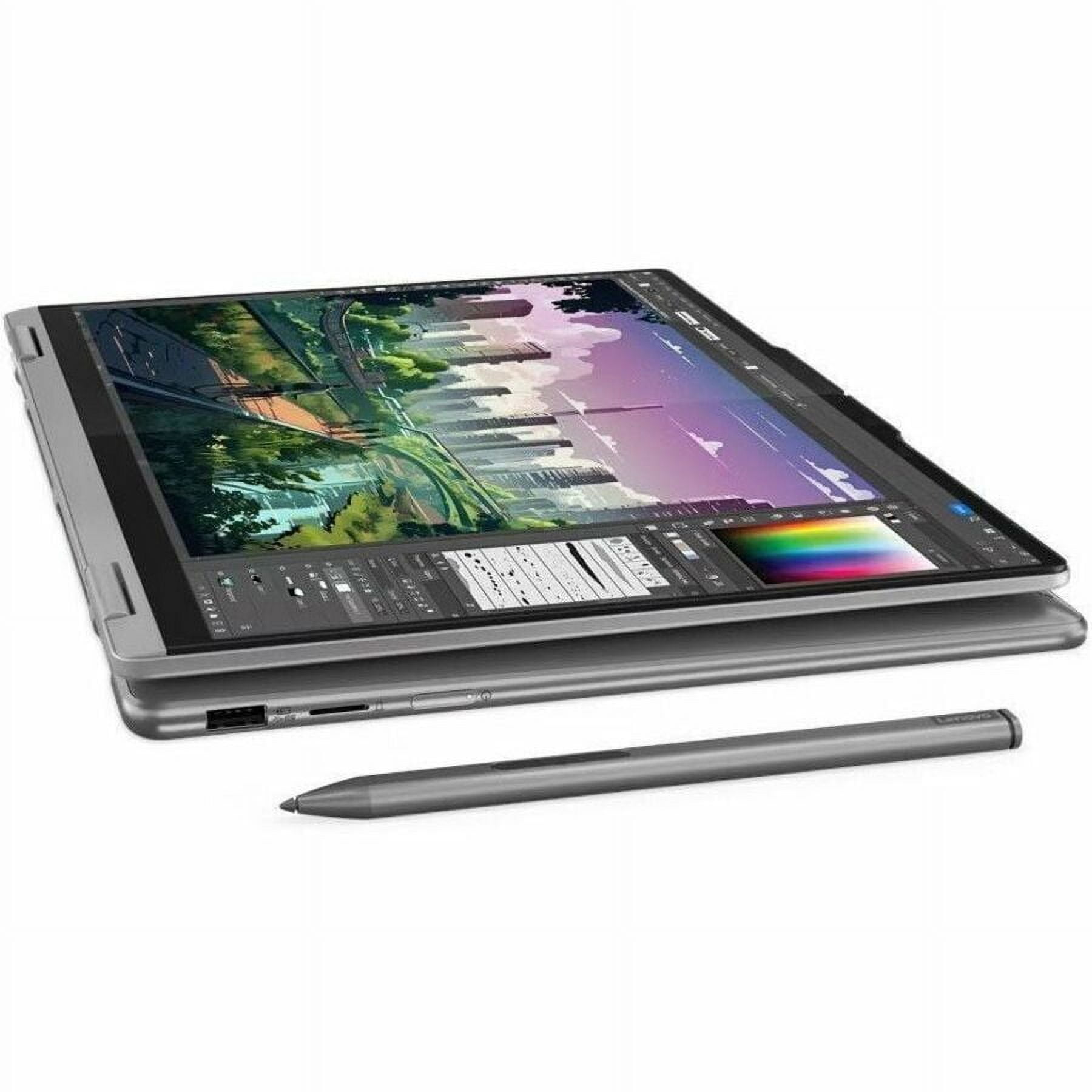 Lenovo - Yoga 7 2-in-1 14" 2K Touchscreen Laptop - AMD Ryzen 7 8840HS with 16GB Memory - 1 TB SSD - Artic Grey
